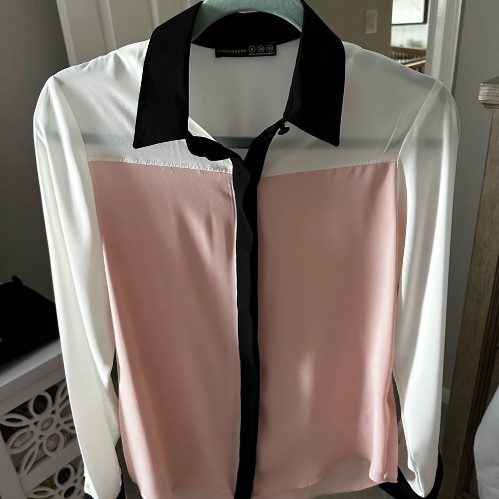 Work Shirt | Blouse | Colorblock | Used, Good Condition